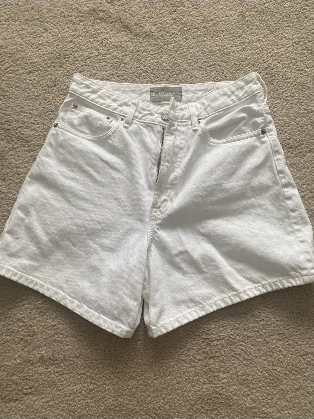 Everlane Women's A-Line Denim Short in White denim Size 26